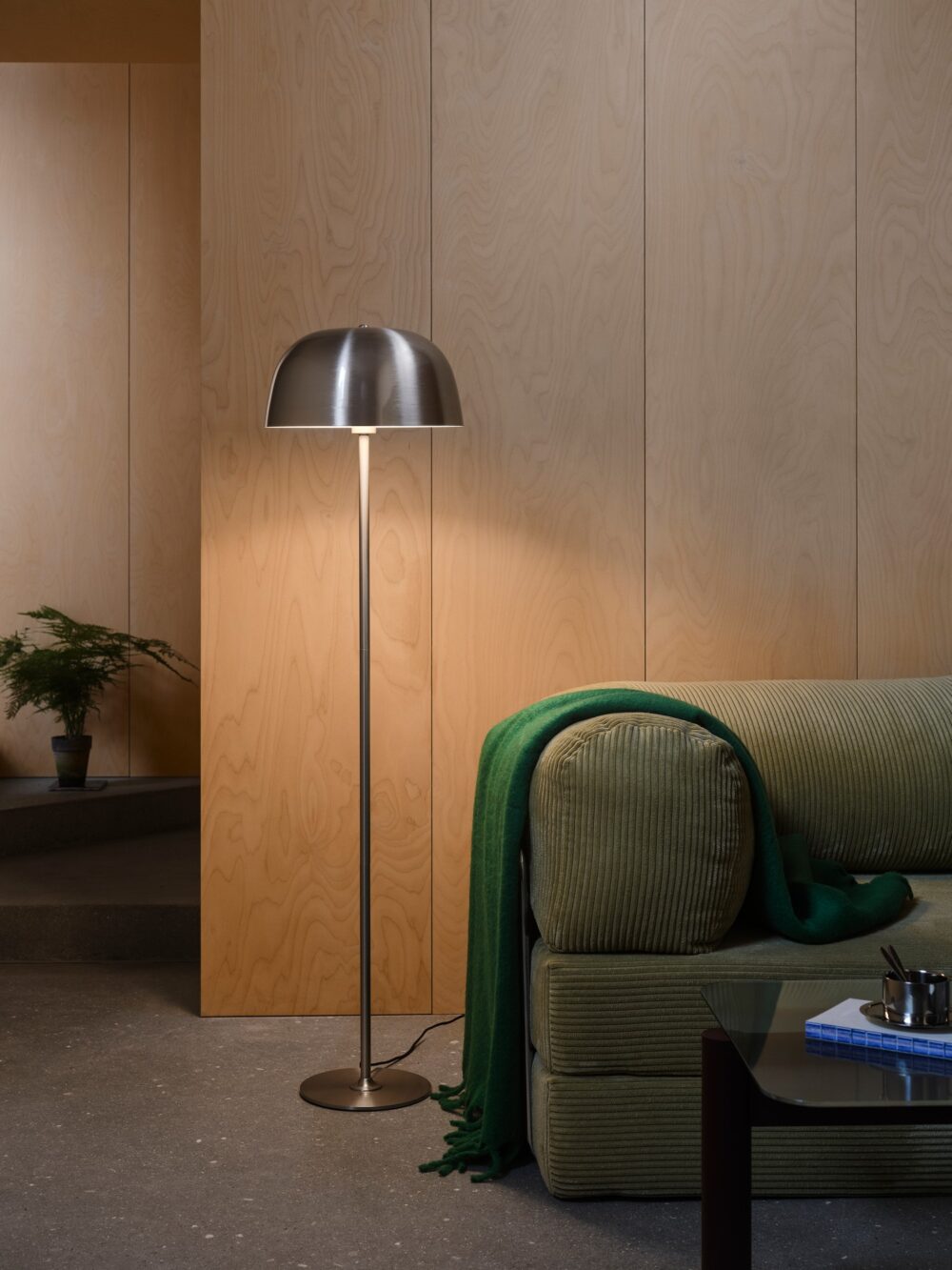 Cera | Floor lamp | Brushed steel
